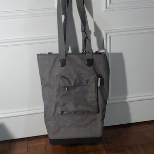 Kitchen Stuff Plus Heather Grey Two Wheeler Shopping Cart